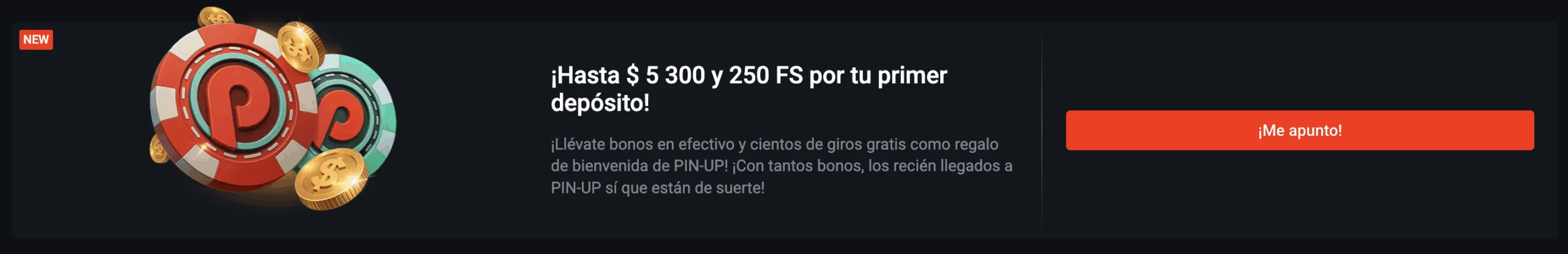 Bono de Bienvenida en Pin Up Casino