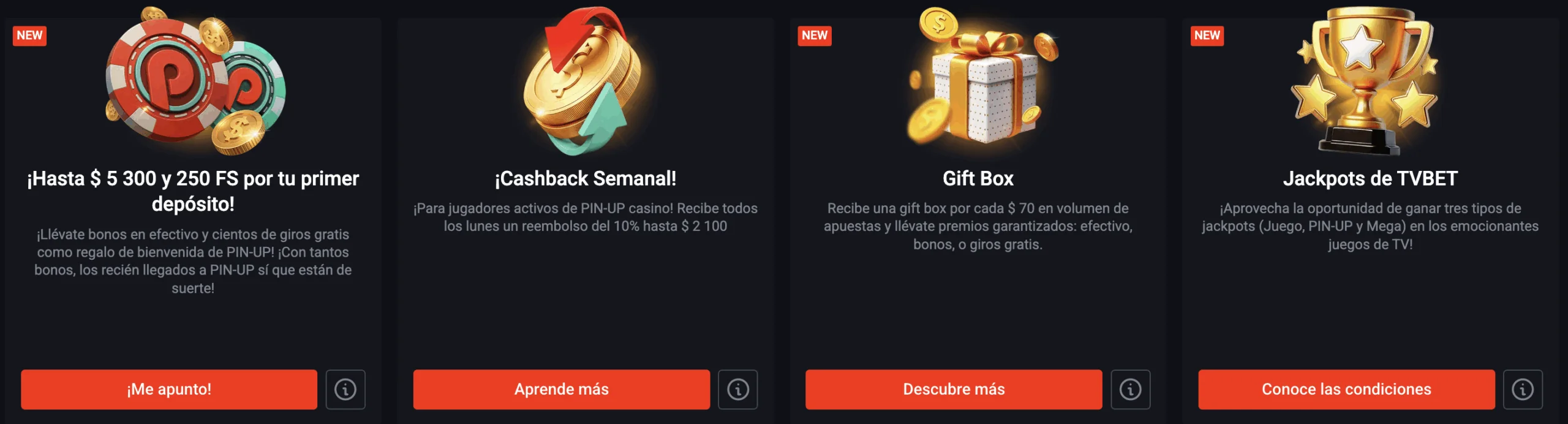 Bonos de Pin Up Casino